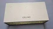 CELINE LOGO THREE PIECE DISPLAY IN WHITE CHIPBOARD WITH INTERIOR GLASS MIRROR