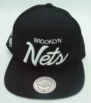 NBA Brooklyn Nets Mitchell & Ness Adult Structured Adjustable Cap Hat M&N NEW!