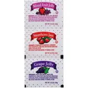 Portion Pac Flavor 80 Grape, 80 Strawberry Jam, 40 Mixed Fruit Jelly, 6.25 lbs