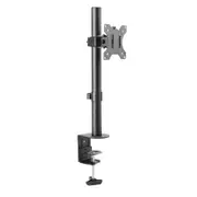 Brateck LDT12-C01 13"-32" Monitor Desk Mount, Rotate, tilt and swivel, Supports VESA 75x75 & 100x100, Max load: 8Kgs, Includes Clamp or Grommet Option, Matte Black Colour [LDT12-C01]