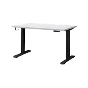Oikiture Electric Standing Desk Single Motor 1.4m White Tabletop