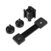 3 in 1 Hot Shoe Mount Adapter Triple Hotshoe Extension Rod Bracket for Monitors