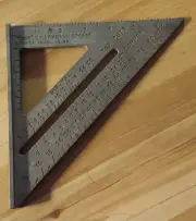 KESON BY SWANSON 7" ALUMINUM CARPENTERS SPEED SQUARE KS80