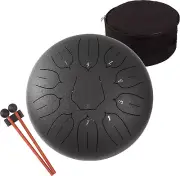 Steel Tongue Drum 12 Inch 11 Notes for Adults - Ethereal Metal Instrument for Me