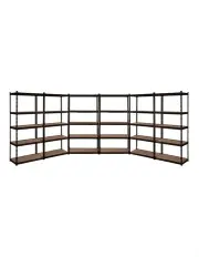 [Giantz] Storage Shelf Rack 6x1.5m in Black