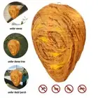 1x Wasp Nest Deterrents Waterproof Fake Hornets Nest n Trap w Wasp Yellow U7A4