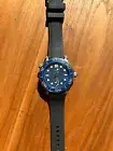 20mm BLACK Vulcanized Caoutchouc rubber Strap Rolex SEAMASTER