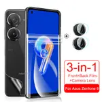 3 合 1 前後水凝膠膜適用於華碩 ZENFONE 9 8 FLIP 8FLIP ZENFONE9 ZENFONE8FL