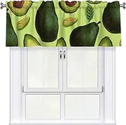 LHBWCVN Fruit Valances for Windows, Rod Pocket Window Treatment Drapes Farmhouse Kitchen Curtains Short Blackout Window Curtains for Living Room Bedroom Decor 54x18 Inch