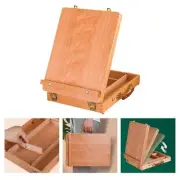 Wooden Table Top Box Easel with Storage Case for Artists Painting & Drawing