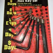10 PC. METRIC HEX KEY ALLEN TYPE WRENCH SET 1.5 THRU 10 MM Made A7