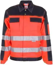 Planam 2006056 Waisted Jacket High Visible Size 56 in Orange/Marine Blue