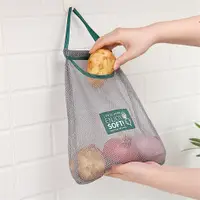 在飛比找松果購物優惠-廚房掛式果蔬收納袋 蒜洋蔥薑透氣網袋 手提儲物袋 (4.2折