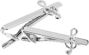 [SAFIGLE] 2pcs Stylish Music Note Tie Clips for Men Elegant Necktie Tacks Portable Accessories for Business and Formal Wear Unique Design for Classic Shirt Enhancements