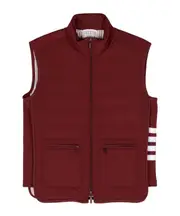 funnel-neck down gilet 1,2,3,4,5 red