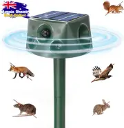 Solar Pest Repeller Ultrasonic Motion Sensor Flashing Light IPX66 Green