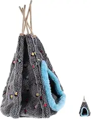 ibasenice Bird Cage Hanging Hammock Plush Sleeping Bed for Birds Warm Snuggle Hut for Canaries Parrots and Larks Easy Clean Soft Winter Cozy Nest