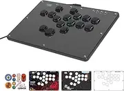 Haute42 Leverless Controller U16 for Arcade Gaming: DIY Graffiti Panel - Retro Rims Series U16 - 16 Keys Crystal Low-Profile Switch - Custom RGB Controller for PC/Switch/PlayStation