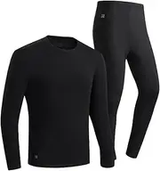 [Humkopnl] Heating Thermal Underwear Suit - Electric Fleece 3 Settings Temperature Heated Base Layer Suits | Top & Long Johns Set for Winter Outdoor Cold Weather
