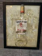 Captain Morgan Spiced Rum Bottle Wall Art/decor ONE OF A KIND!