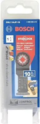 OSL114JF-10 10-Pack Starlock Oscillating Wood Bi-Metal Xtra-Clean Plunge Blades