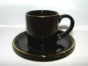 Benson & Hedges Demitasse Teacup Coffee cup & Saucer Signature Collection Black
