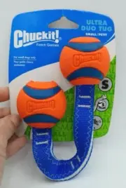 Chuck It! Fetch Games - Ultra Duo Tug Toy For Small Dogs & Puppies 9.5" x 2" NIP