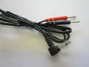Electrode Lead Cord Wire Cable Male Plug 3.5mm with 2.0mm Pin 4 TENS Pad Connect