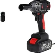 Max 600N.M Brushless Impact Wrench Rechargeable Electric Screwdriver Power Tool with Lithium Battery Charger Sleeve