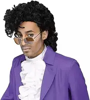 Prince Purple Pain Rock Star Costume Wig Adult Men