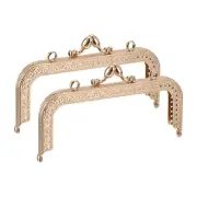 Metal Purse Frames, 4.9" 2Pcs Kiss Lock Clasp Frame for Coin Purses DIY, Gold