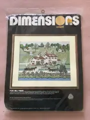 Vintage BNIP 1984 Dimensions Fox Hill Farm Crewel Kit Charles Wysocki #1266 NEW