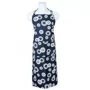 Black With White Circles Print Pattern Apron
