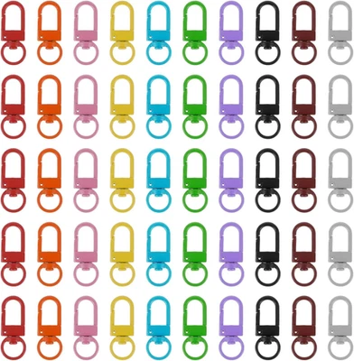 Lobster Claw Clasps 50 Pcs Swivel Lanyards Snap Hooks Lobster Claw Clasps for Ke