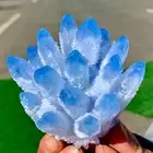 287G New Find Blue PhantomQuartz Crystal Cluster MineralSpecimen