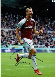 Tomas Soucek SIGNED 12X8 Photo West Ham United Genuine AFTAL COA (1762)