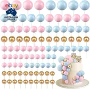 108 Pcs Balls Cake Topper Foam Balls Cupcake Picks Baking Decoration for Birthda