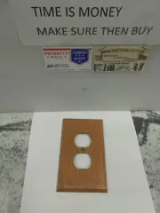 Solid OAK Wood Double receptacle Cover Plate (16D3