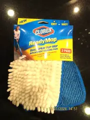 Clorox Ready Flip Mop Refill Dual Spray Wet Dry Replacement Cleaning Pads 2 pack