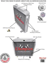 4 Row SubZero Champion Radiator for 1953 - 1956 Ford Truck Chevy Configuration (for: Ford)