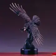 Treasure of Nature Bronze Plated Eagle Statue, 13" x 17.5"