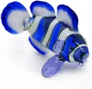 3" L ฺBlue Clownfish Glass Clown Fish Miniature Marine Animals Figurine Sealife