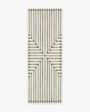 75' x 215' | Machine Washable Runner Rug | Kid & Pet Friendly | Indoor Rug | Jonathan Adler Inkdrop Camel & Ivory Rug | Ruggable