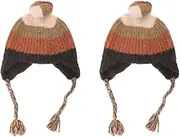 [WOFASHPURET] Knitted Hat with Earflaps Hats Foldable Hat Ladies Bucket Hat Beret Hat Caps Hat Women Ladies Hat Scarf Hat Warm Hat Bonnet Crochet Hat Woman Women Knitted Hat Yarn