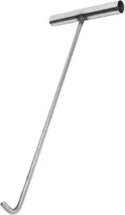 T Post Driver Manhole Cover Hook Stainless Steel T Style Handle Hook Hooks Drain Grate Lifter Storm Drain Cover Hook For Garden