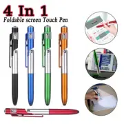 4in1 Touch Screen Pen Stylus Ballpoint Pen LED Flashlight Phone Stand Holder