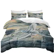 Fantasy Art Soaring Wonders Storks and Dragon Quilt Cover