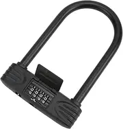 ZECHAO Bicycle Lock with Numbers,U Lock Alloy Steel 4 Digit Combination Lock Anti Theft Password Lock for Bicycle Scooter Motorcycle Anti-Theft Lock