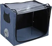 KJAOYU Pet Atomization Nest,Pet Nebulizer - Versatile Foldable Oxygen Inhalation Box for Cats and Dogs Spacious Design with Dual Holes for Home and Use, Ideal for Respiratory Care