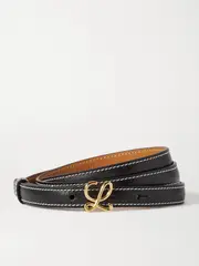 [LOEWE] LOEWE - L Buckle Leather Belt - Black - 70 70 Black